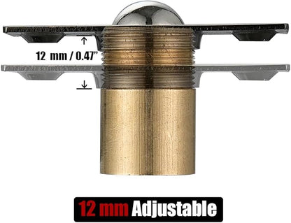 JQK Closet Ball Catch Door Hardware, Stainless Steel Catch Adjustable with Strike Plate, Antique Bronze 2 Pack, HBC100-QG-P2