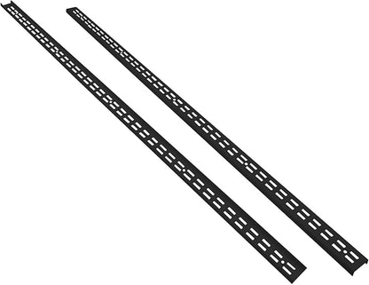 Shelving Track,ULIFESTAR Dual Trak Adjustable Wood Shelf Bracket,2PCS Direct Mount Into Fasttrack Garage Rail,Garage Organization System (32*12*1500mm/1.25*0.47*59" Double Row Black)