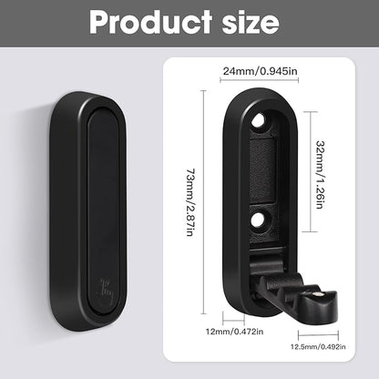 Folding Coat Hooks, 6 Pcs Foldable Black Wall Hooks Heavy Duty Foldable Hook Bathroom Towel Hooks Robe Hooks Wall Mounted for Hanging Coat Towels Clothes Hat Bags Keys