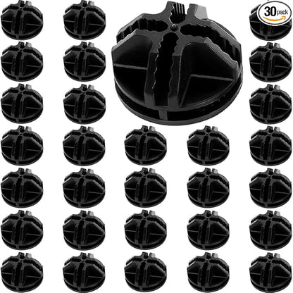 30Pcs Wire Cube Connectors Plastic Storage Cube Connectors, Wire Grid Cube Organizer Connector for Modular Closet Storage Organizer and Wire Shelving, Black