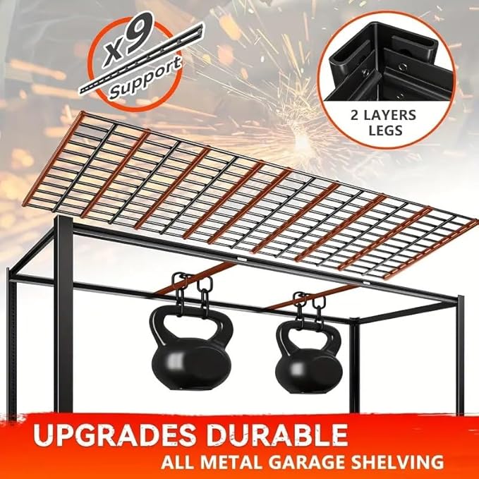 Garage Shelving, Heavy Duty Storage Shelves Metal Shelf Unit Adjustable Industrial Storage Racks for Shop,Warehouse,Basement (5T 84 * 55 * 24, 5)