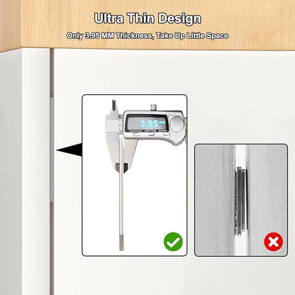 Drawer Magnet Jiayi Door Magnets, 12 Pack Ultra Thin Cabinet Magnetic Door Catches 30 LB Kitchen Drawer Closures, Door Magnetic Catch Heavy Duty Cupboard Double Magnets Latch for Closet Door Closing