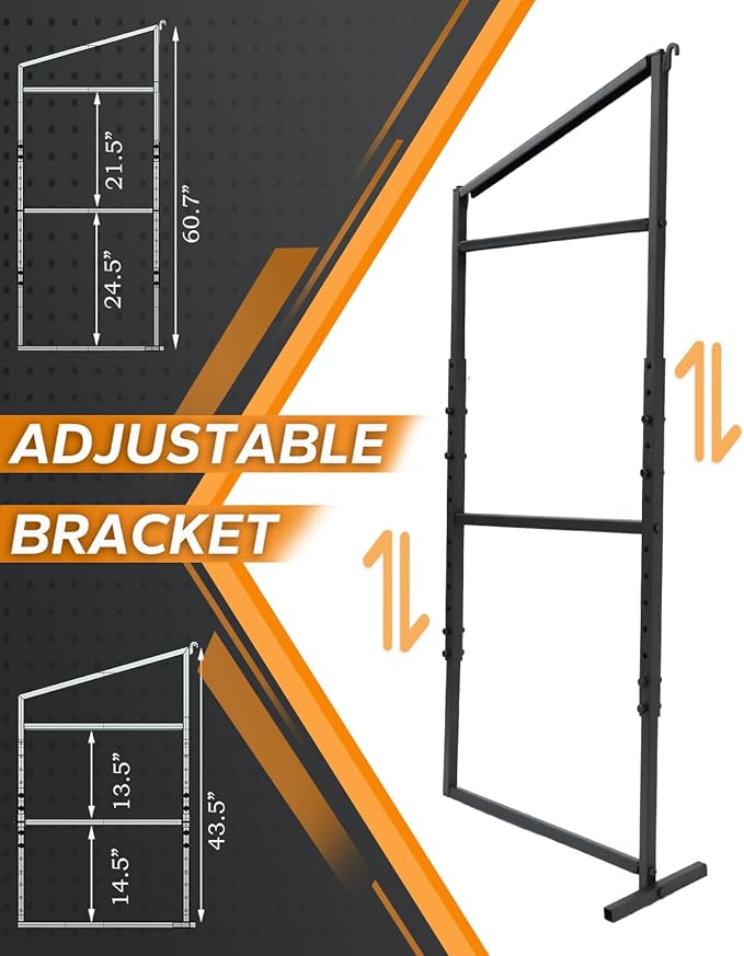 Shipping Container Shelving Rack Steel Container Hanging Shelf Bracket Height Adjustable Fit for 12in 24in Lumber Black Efficient Storage Space No-Drill Installation