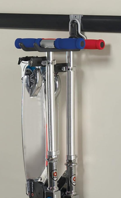 Rubbermaid FastTrack Rail Garage Organization Multi-Purpose Hook 50 lbs Capacity Satin Nickel Wall Mounted Storage System Direct Mount into FastTrack Garage Rail for Home/Garage Organization