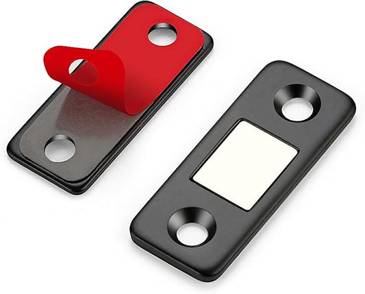 6 Pack Ultra Thin Cabinet Door Magnets Stick on Cabinet Magnetic Catch Magnet to Keep Drawer Closed Cabient Magnetic Door Catches to Stay Closed Cabinet Latch Matte Black Magnetic Cabinet Closures