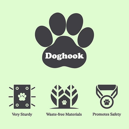 Canine Hitch- Secure Dog Leash Parking Mounted Indoor – Outdoor Wall Hook - Tie Out Stainless Steel Practical Lead Management for Home & Business, Slim Compact 6 Pack