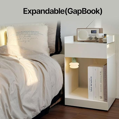 Book Shape Decorative Cable Management Box - Expandable Cable Organizer Box with Magnetic Closure for Home & Office (William Morris, Large)