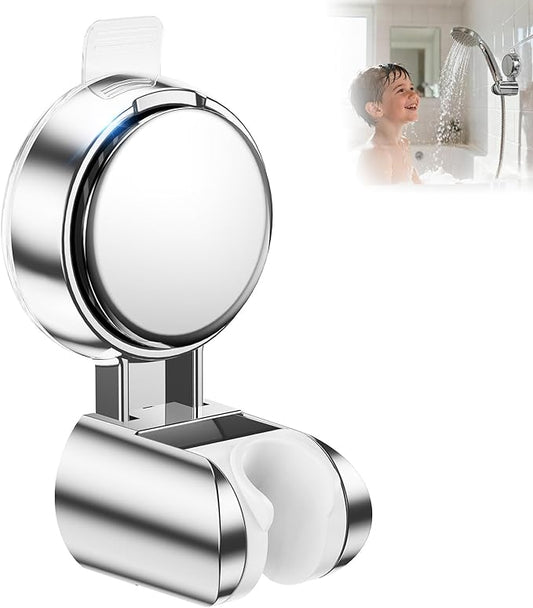 JOTPE Shower Head Holder Suction, Rotatable and Adjustable Shower Head Holder, Bathroom Suction Cup Shower Head Holder, No Drilling Shower Head Bracket, Removable Wall Mounted Suction Bracket