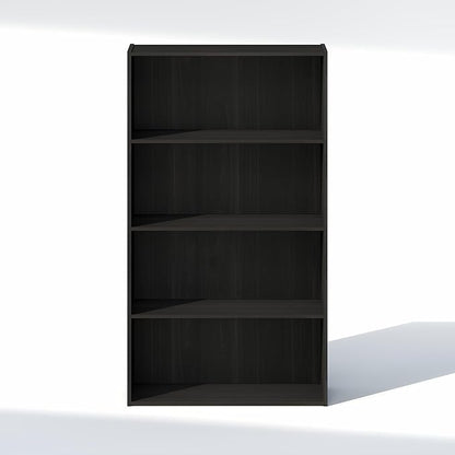 Furinno Reed Closet Organizers and Storage, 4-Tier Closet Organizer, Open Shelf Closet Storage, for Wardrobe, Bedroom, Living Room, Espresso