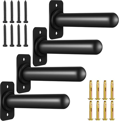 Wall Mounted Weight Plate Holder for 2" Olympic Plates, Heavy Duty Steel Weight Rack Storage, Space Saving Wall Mount Home Gym Organizer