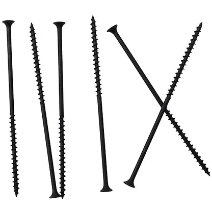 45pcs #10 × 5 inch High Hardness Drywall Screws, Black, Coarse Thread, Phillips Drive, Bugle Head, Black Wood Screws, Long Screws, Wood and More