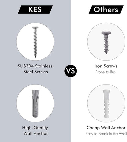 KES Bathroom Towel Hook Robe Hook Shower Kitchen Wall Hanging Hooks Wall Mount SUS 304 Stainless Steel Matt Black 2 Pack, A2164-BK-P2