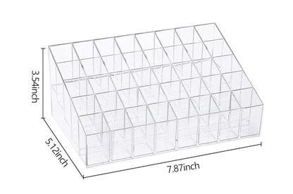 HBlife 2Pack Lipstick Holder, 40 Spaces Clear Acrylic Lipstick Organizer Display Stand for Cosmetic Makeup Organizer