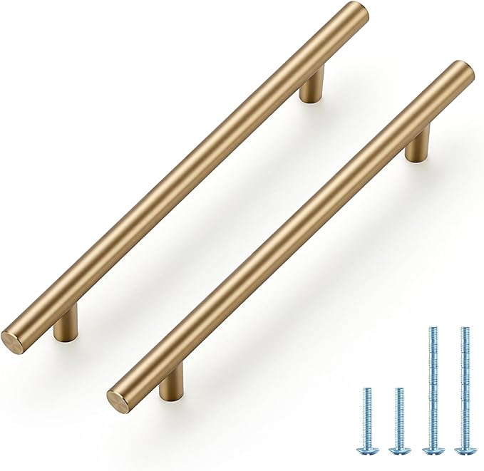 JOY DECOR 45 Pack Champagne Bronze Cabinet Pulls – 8-13/16 Inch Length, 6-1/4 Inch (160mm) Hole Center – Stainless Steel Kitchen Cabinet Handles for Drawer and Cupboard