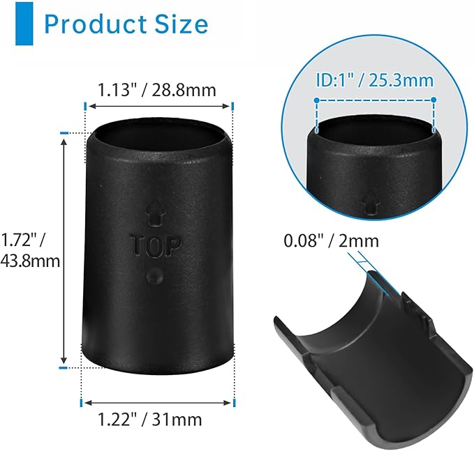 25mm Wire Shelf Clips – Jamiikury Black Plastic Shelf Lock Clips for Metric 25mm Posts Only – Check Size Before Purchasing - 100pcs (50 Pairs)