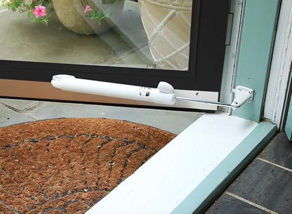 Touch 'n Hold Smooth Door Closer - Single Kit (Bronze) - Standard-Duty Door Closer with Touch-Button Hold Open Feature & Smooth Closing Motion – for (Medium & Lightweight) Storm, Screen Doors.