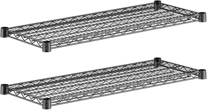 2-Pack Black 14" x 36" Additional Wire Shelf for Shelving Units, Replacement Shelves for Wire Rack