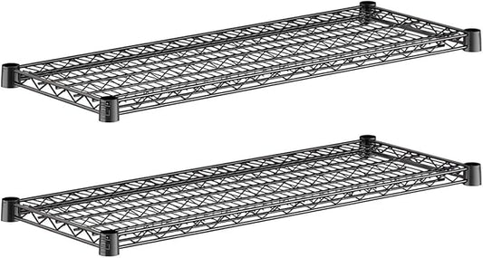 2-Pack Black 14" x 36" Additional Wire Shelf for Shelving Units, Replacement Shelves for Wire Rack