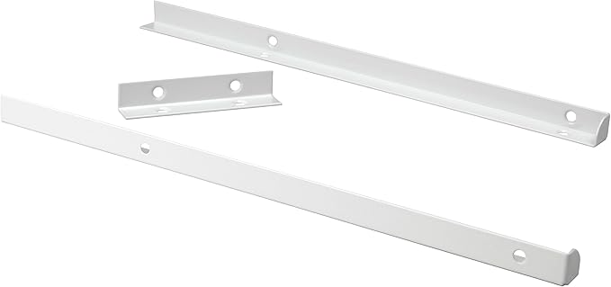 ClosetMaid SuiteSymphony Top Shelf Support Bracket Kit, Add On Accessory, Shelf Hardware Set, for Top Shelf, Pure White