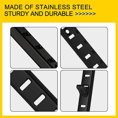 6 Pcs 36 Inch Shelf Pilaster,Adjustable Shelf Brackets,Stainless Steel Mortise Mount Pilaster Strip Standards with 18 Shelf Clips and 20 Screws for Wall Shelving System Closet Organization Storage