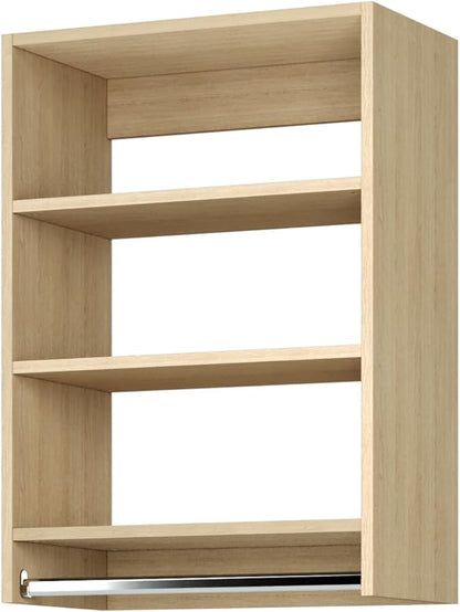 Modular Closets Vista Collection Medium Hanging Wood Built in Closet Organizer Unit (Oak, 19.5" Wide)