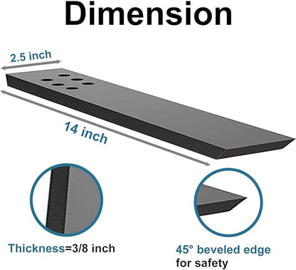 Countertop Support Bracket 4 Pack 14" Lx 2.5" W Hidden Black Knee Wall Support Countertop Bracket 3/8" Thick Heavy Duty for Quartz/Granite/Wood/Concret Countertops Screws Included
