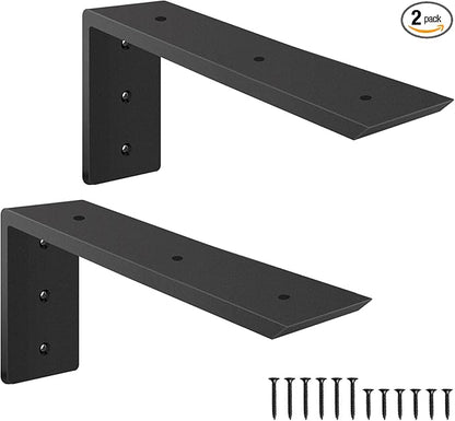 Countertop Support Brackets, Heavy Duty L Shelf Bracket 12'' x 6'' x2.5'' for Granite, Holds up to 300 lbs, L Bracket for Quartz, Granite, Wood, Concrete and Laminate Countertops(2 Pack)