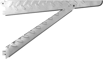John Sterling HEAVYWEIGHT Diamond Plate Shelf Support System Supported Shelf Bracket, 14-inch, Platinum, 0203-14PM
