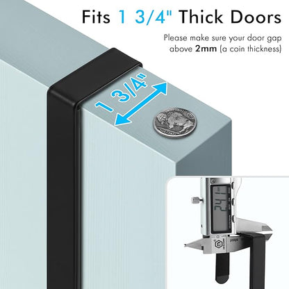 KES Over The Door Ironing Board Holder Door Mount T Shape Ironing Board Hanger Iron Holder Fit for 1 3/4 Doors Matte Black, HIR500B-BK
