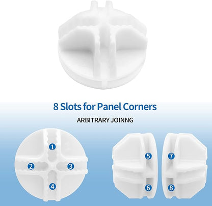 Litoexpe 36 Pcs Wire Cube Plastic Connectors for Cube Storage, White Modular Closet Organizer and Metal Grid Shelving Unit