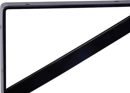 12-Pack 16 Inch Heavy Duty Shelf Brackets, Thicken Wall Bracket for Garage Floating Storage Shelves, 90 Degree Triangle Large L Bracket, Black Powder-Coated Steel