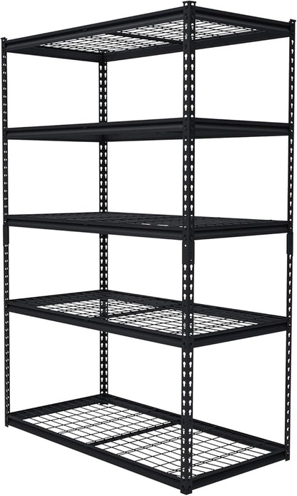 GarveeHome Garage Shelving, Heavy Duty Garage Shelving 48 in L x 24 in W x 72 in H, 2500 LBS Load Bearing Storage Shelves Adjustable, Durable Metal Storage Shelves, Easy Assemble for Garage, Basement