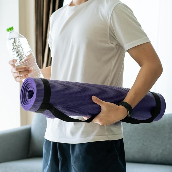 4 Pcs Yoga Mat Strap,Adjustable Yoga Mat Multi-Purpose Straps Carrier Strap Yoga Sling for Yoga Mat Exercise,3 Color