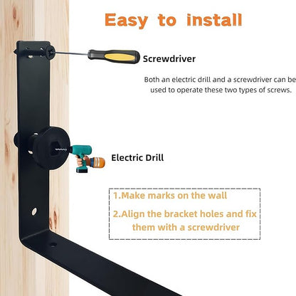 Shelf Brackets for Suncast Sheds,Iron Shelf Accessory Outdoor Sheds Storage,with EZ Bolt Assembly,Brackets Only (2)