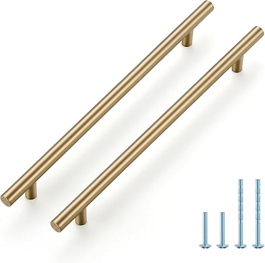 JOY DECOR 45 Pack Champagne Bronze Cabinet Pulls – 11-3/10 Inch Length, 8-3/4 Inch (224mm) Hole Center – Stainless Steel Kitchen Cabinet Handles for Drawer and Cupboard