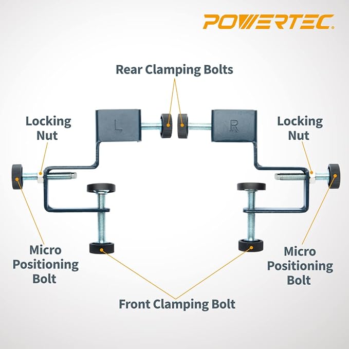 POWERTEC 72223 Cabinet Hardware Jig w/Drawer Front Installation Clamps Kit, Precision Marking System and Drawer Face Clamp for Installing Pulls, Knobs, Handles on Cabinet & Drawer