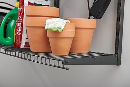 Rubbermaid Fasttrack Rail Storage 36"x12" 3-Shelf Kit, 350 lbs. Per Shelf, for Home/Garage/Shed/Workshop Organization