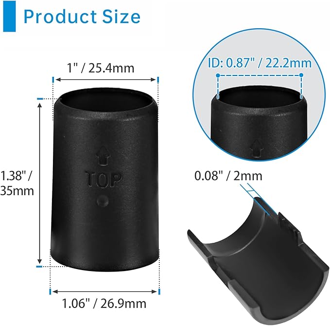 22mm Wire Shelf Clips – Jamiikury Black Plastic Shelf Lock Clips for Metric 22mm Posts Only – Check Size Before Purchasing - 100pcs (50 Pairs)