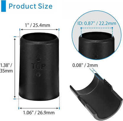 22mm Wire Shelf Clips – Jamiikury Black Plastic Shelf Lock Clips for Metric 22mm Posts Only – Check Size Before Purchasing - 100pcs (50 Pairs)
