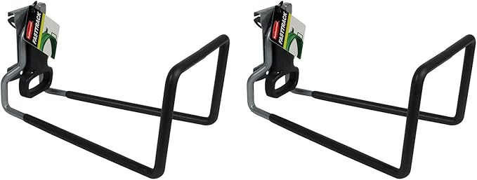 Rubbermaid Fasttrack All in 1 Rail Garage Storage System 50 Pound Capacity Water Garden Hose Hook, Black (2 Pack)