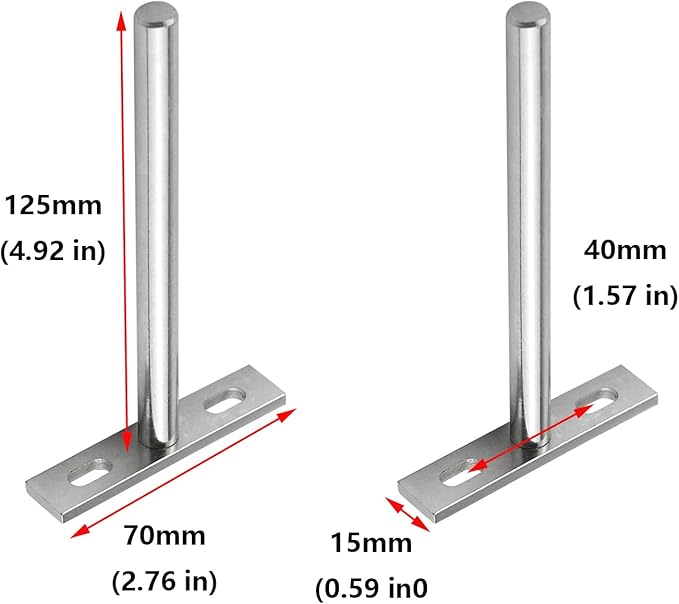 Antrader 6PCS 5" Floating Shelf Brackets Blind Shelf Supports Hidden Floating Wall Shelf Support Bracket for Heavy Duty Bracket Support