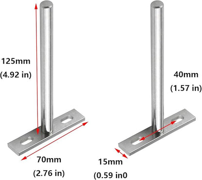 Antrader 6PCS 5" Floating Shelf Brackets Blind Shelf Supports Hidden Floating Wall Shelf Support Bracket for Heavy Duty Bracket Support