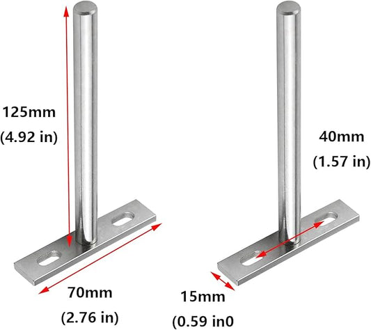 Antrader 6PCS 5" Floating Shelf Brackets Blind Shelf Supports Hidden Floating Wall Shelf Support Bracket for Heavy Duty Bracket Support