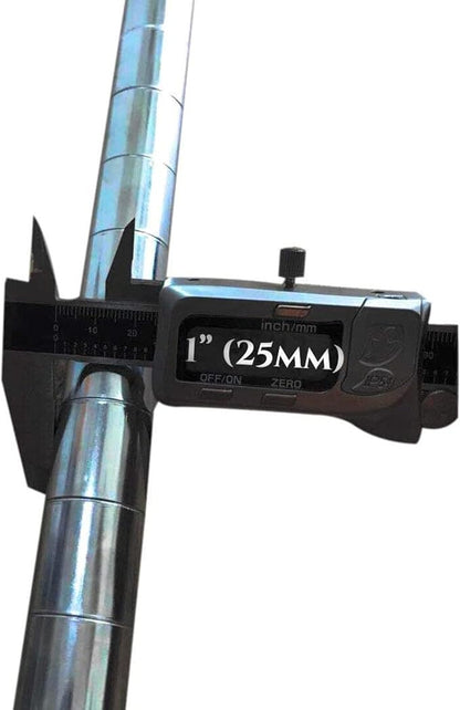 HOWDIA 1.2mm/ 0.047" Coarse Thread Connectors for 25.4mm/ 1" Outside Diameters Wire Shelving Poles with 23.0 mm Hole and 1.2 mm Wall Thickness, 4-Pack