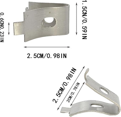 20PCS 201 Stainless Steel Shelf Clips, Cabinet Shelf Support Clips for Shelf Pilaters Adjustable Shelving System DIY Cabinet Bookshelf Sheving