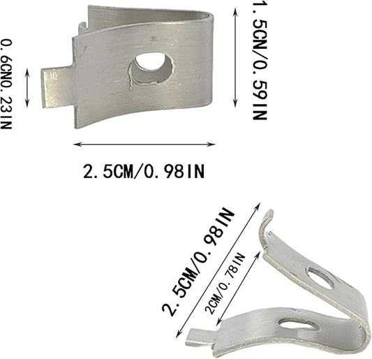 20PCS 201 Stainless Steel Shelf Clips, Cabinet Shelf Support Clips for Shelf Pilaters Adjustable Shelving System DIY Cabinet Bookshelf Sheving