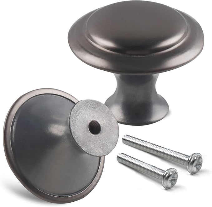 Romeda 18 Piece Drawer Knobs, 30mm Gray Cabinet Knobs, Dresser & Kitchen Drawer Pulls with Screw