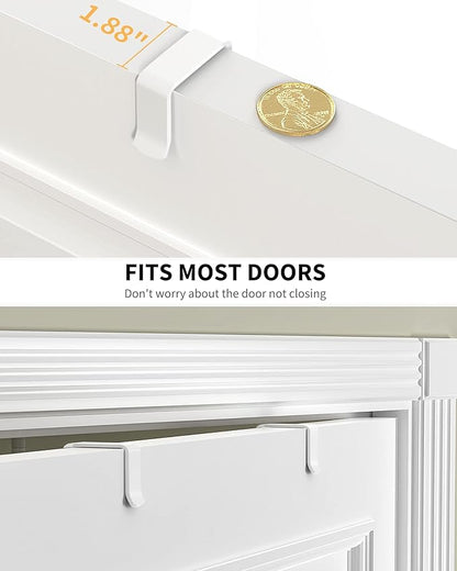 Moforoco White 9-Tier Over The Door Pantry Organizer, Pantry Organization And Storage, Metal Hanging Spice Rack Shelves Door, Home & Kitchen Essentials, Laundry Room Bathroom Organization