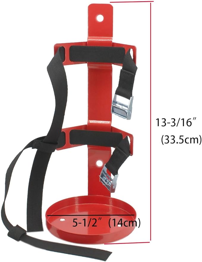 Fire Extinguisher Mount,Wall Hanging Bracket,Fire Extinguisher Holder for Home, Car, RV, Truck, Mini Fire Extinguishers (5LB red 1Pcs)