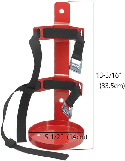 Fire Extinguisher Mount,Wall Hanging Bracket,Fire Extinguisher Holder for Home, Car, RV, Truck, Mini Fire Extinguishers (5LB red 1Pcs)